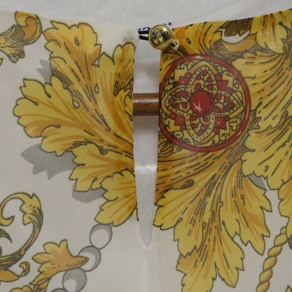 NEW Nygard Women's Missy Gold Baroque Blouse with Pleated Bell Sleeves SZ SMALL - Picture 6 of 10